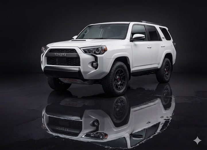 White Toyota 4Runner SUV in studio