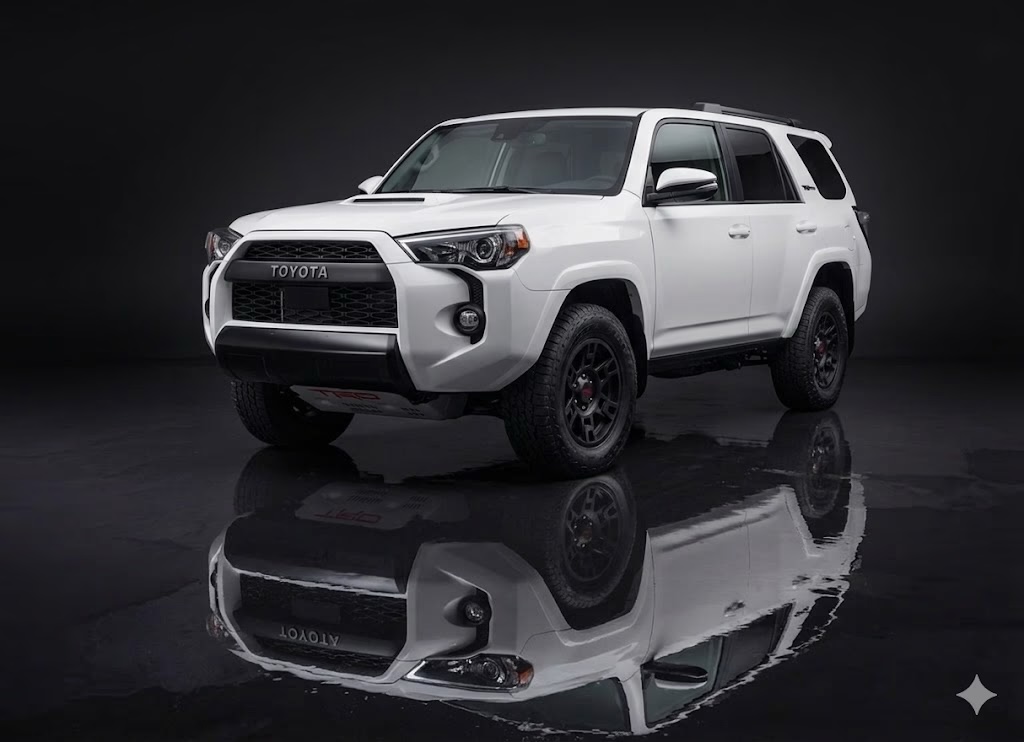 White Toyota 4Runner SUV in studio