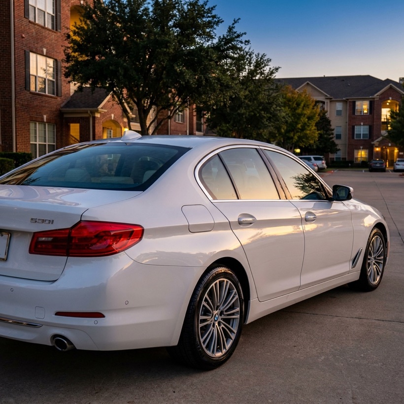 Freshly detailed vehicle