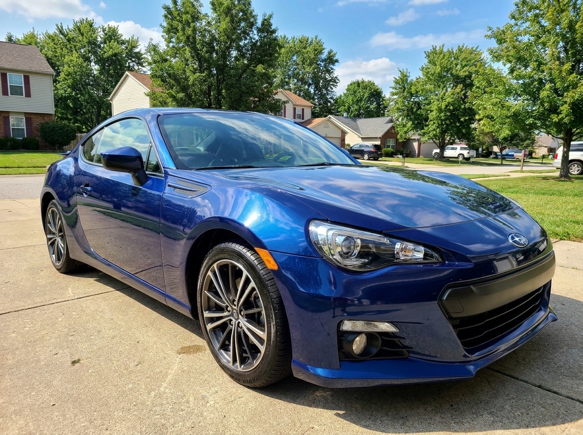 Ceramic-coated blue coupe